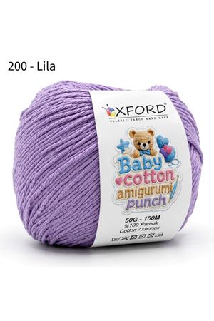 Oxford Baby Cotton Amigurumi Punch 50 gr 150 m No:200 Lila