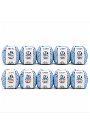 10'lu Paket Oxford Baby Cotton Amigurumi Punch 50gr/150m No:100 Bebe Mavi