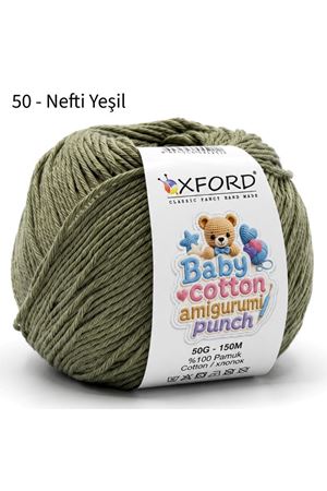10'lu Paket Oxford Baby Cotton Amigurumi Punch 50gr/150m No:050 Nefti Yeşil
