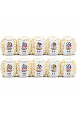 10'lu Paket Oxford Baby Cotton Amigurumi Punch 50gr/150m No:0030 Krem