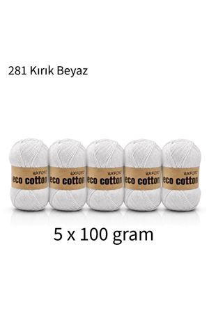 5'li Paket Eco Cotton 100gr-200m No:281 Kırık Beyaz