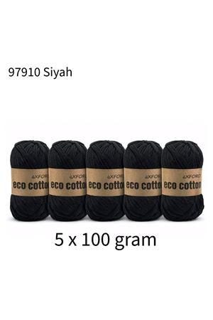 5'li Paket Eco Cotton 100gr-200m No:97910 Siyah