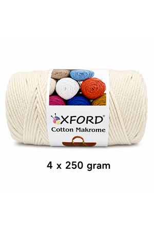 Cotton Makrome 4'lü Paket No:068 Koyu Ekru