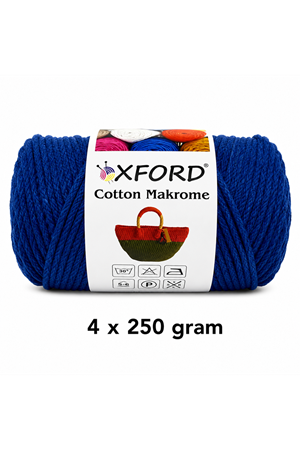 Cotton Makrome 4'lü Paket No:1153 Saks Mavi