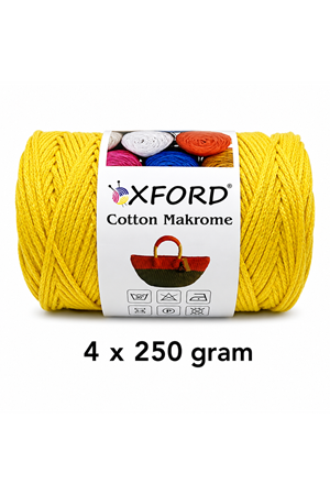 Cotton Makrome 4'lü Paket No:1222 Sarı