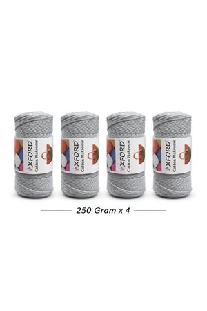 Cotton Makrome 4'lü Paket No:027 Gri