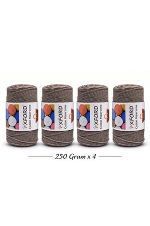 Cotton Makrome 4'lü Paket No:018 Kahverengi