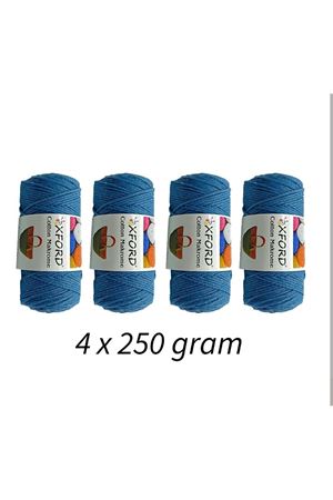 Cotton Makrome 4'lü Paket No:020 Havacı Mavi