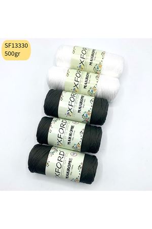 Stok Fazlası 500 gram PP No:3 Makrome Haki Yeşil Beyaz Mix SF13330