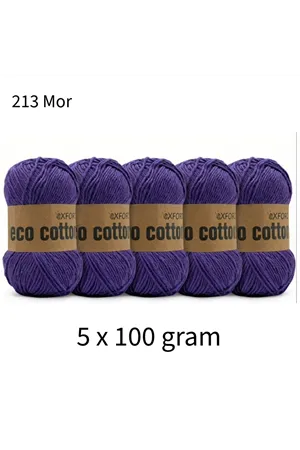 5'li Paket Eco Cotton 100gr-200m No:213 Mor