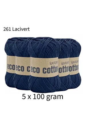 5'li Paket Eco Cotton 100gr-200m No:261 Lacivert