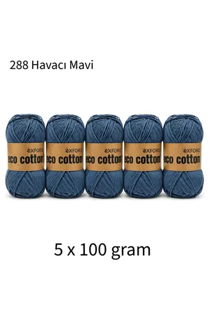 5'li Paket Eco Cotton 100gr-200m No:288 Havacı Mavi