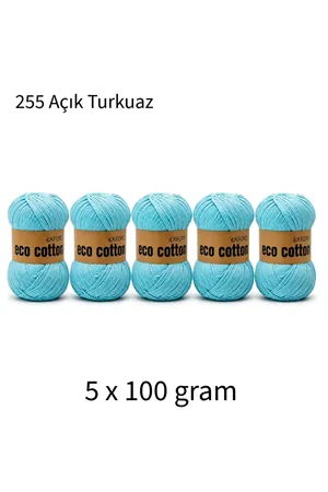 5'li Paket Eco Cotton 100gr-200m No:255 - Açık Turkuaz