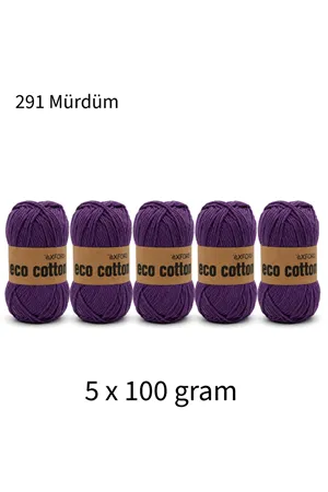 5'li Paket Eco Cotton 100gr-200m No:291 Mürdüm
