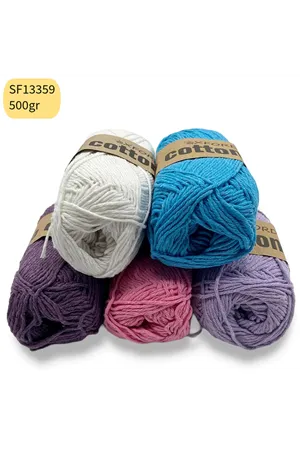 Stok Fazlası 5'li Paket 500 gram Cotton İp Mix SF13359