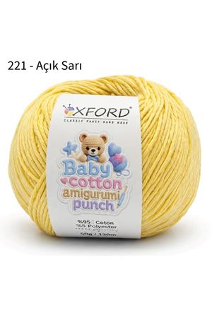 Oxford Baby Cotton Amigurumi Punch 50 gr 150 m No:221 Açık Sarı