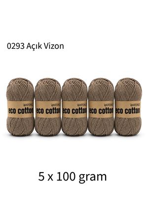5'li Paket Eco Cotton 100gr-200m No:0293 Açık Vizon