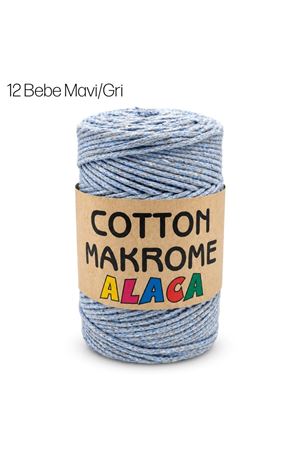 Cotton Makrome Alaca 12 Bebe Mavi/Gri 