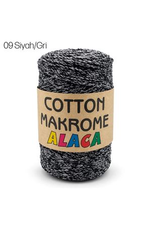 Cotton Makrome Alaca 09 Siyah/Gri