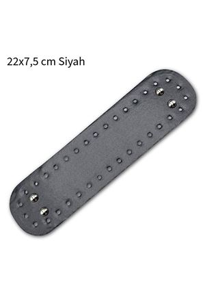 Dikişli Perçinli Çanta Tabanı 22x7,5 cm Siyah