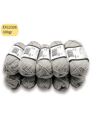 İhrac Fazlası 10'lu Paket 330gr Çorap ve Amigurumi İpi Gri EX12326