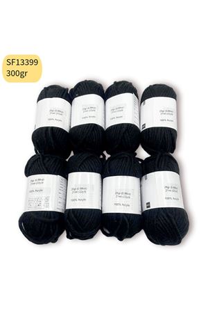 İhraç Fazlası 8'li Paket 300 gr Yumuşak Akrilik Siyah SF13399