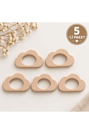 Ahşap Bulut Halka 70mm 5'li paket