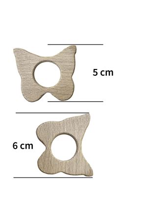 Ahşap Kelebek Halka 70mm 5li paket