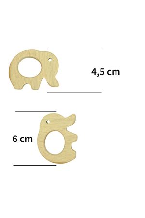 Ahşap Fil Halka 65mm 5li paket