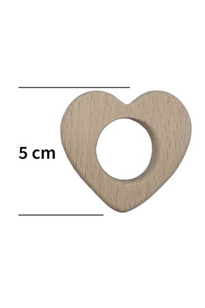 Ahşap Kalp Halka 50mm 5li paket
