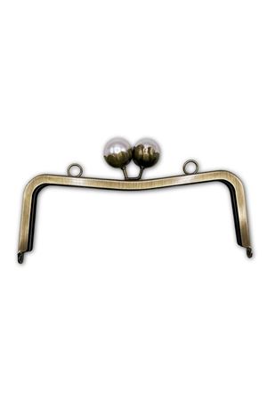 Klipsli Metal Cüzdan Bursu İçten Vidalı (Vidalar Dahil) 20 cm Bronz