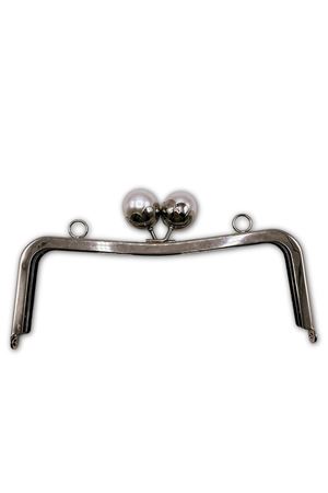 Klipsli Metal Cüzdan Bursu İçten Vidalı (Vidalar Dahil) 20 cm Gümüş