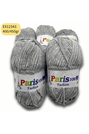 İhraç Fazlası 5'li Paket 400/450 gr Kadife İpi Gri EX12343