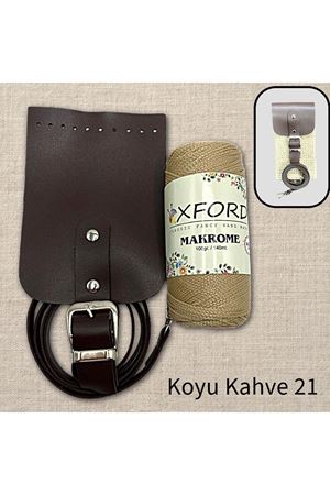Telefon Çantası Seti 21 Koyu Kahve