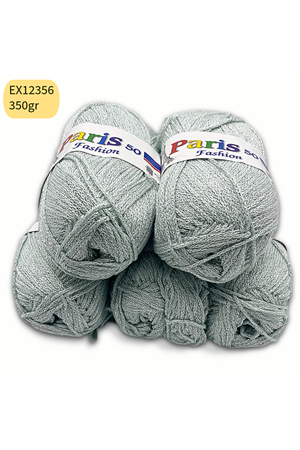 İhraç Fazlası 5'li Paket 350 gr Simli Yumuşak Zincir Akrilik Su Yeşili EX12356