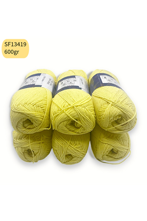 İhrac Fazlası 6'lı Paket 600 gr Orta İnce Cotton Sarı EX13419