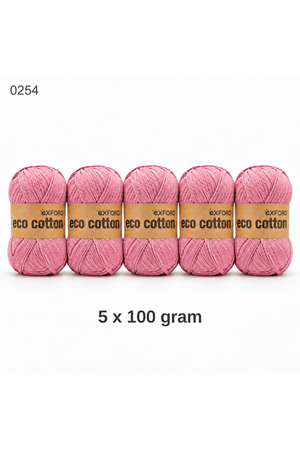 5'li Paket Eco Cotton 100gr-200m No:0254 Pembe