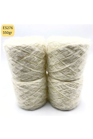 El Sarımı Özel Karışım 550gr Altın Simli Krem Angora ES276
