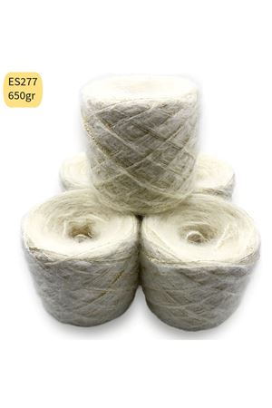 El Sarımı Özel Karışım 650gr Altın Simli Krem Angora ES277