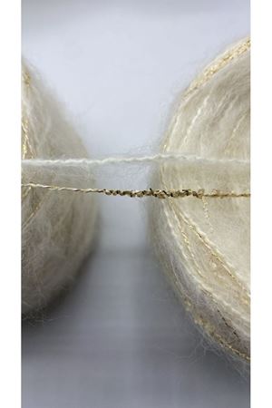 El Sarımı Özel Karışım 650gr Altın Simli Krem Angora ES277