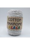 Cotton Makrome Alaca 07 Gri / Beyaz