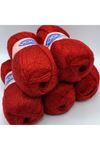 İhrac Fazlası 5'li Paket 500 gr Simli Angora Kırmızı 581