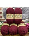 HABBA NEW Akrilik 5'li Paket 107 Bordo