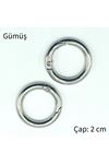 Metal Yaylı Çanta Halkası 1 çift 2 cm - Gümüş