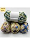 Stok Fazlası 4'lü Paket 400gr Orta İnce Cotton Ebruli Mix SF1316