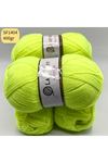 Stok Fazlası 4'lü Paket 400 gram Lady Yarn Muffin Neon Yeşil SF1404