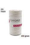 Oxford No:4 200 gram Simli Lurex Makrome - Beyaz 414