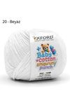 Oxford Baby Cotton Amigurumi Punch 50 gr 150 m No:020 Beyaz