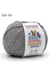 Oxford Baby Cotton Amigurumi Punch 50 gr 150 m No:210 Gri