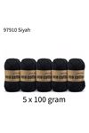 5'li Paket Eco Cotton 100gr-200m No:97910 Siyah
